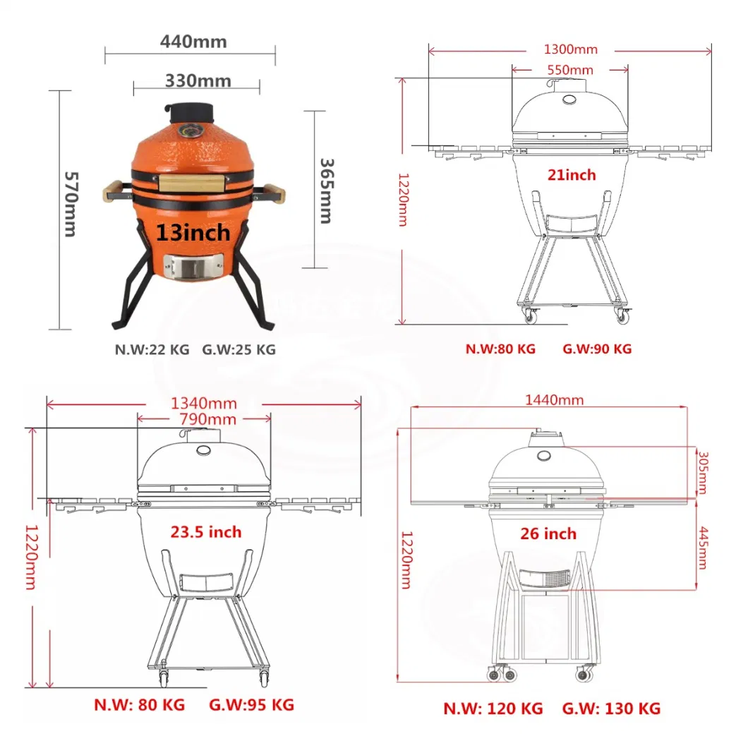 Outdoor Kitchen Barbecue Big BBQ Charcoal Folding Grill Vertical